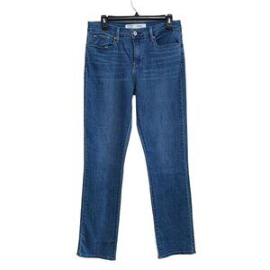 Levi's Blue Jeans Mid Rise Straight Women's Size 29/32 Stretch Cotton Blend
